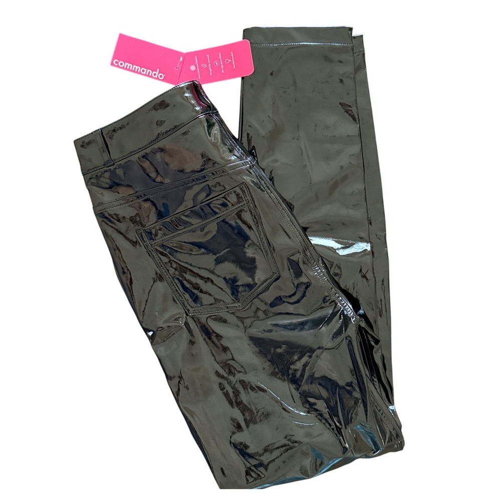 Commando Faux Patent Leather Pants Black Slim Fit S